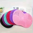 Silicone Apple-shaped Suction Cup Brush Cleaning Pad  No Elec  Formaldehyde-free