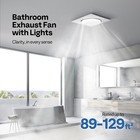 Bathroom Exhaust Fan 160 Cfm W  Light Humidity Sensor 3cct Led Ul Listed Ceiling