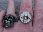 Chevrolet Classic Corvette Silver Chrome Ring Size  12 Nos Unique Hi-quality