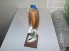 Vintage 1960s Kreiss Ceramics Beatchick Figure On Wood Base  kookie--kookie--len