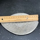 Silver Metal Leaf Trinket Dish Catchall Jewelry Tray Botanical Leaf Vein Decor