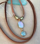  299 Sundance Charm Necklace Leather Suede Cord Handmade Artisan Jewelry