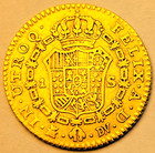 Old Us  2 Gold Coin - 1787 Spanish Colonial 1 Escudo Doubloon 22k Pure