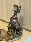 Vintage Metzke Magnetic Pewter Thimble Holder - Set Of 2 - Goose   Mouse
