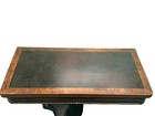 Antique  Empire Federal Carved Console Game Card Table Paw Foot Flame Mahogany