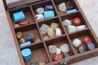Rock Collection Box   Wooden Crystal Display   Crystal Holder  crystal Displa   
