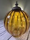 Vintage Mcm Hanging Swag Lamp Amber Globe 7  Dia  3  Opening Replacement Globe 