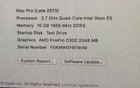 2013 Mac Pro Xeon E5 4-core 3 7ghz 16gb Ram No Ssd Firepro D300 2gb