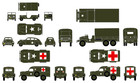 K4 Ho 1 87 Scale Decals United States World War Ii Army Jeeps Trucks Ambulances