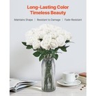 Artificial Flowers 60 Pcs Real Looking White Foam Fake Roses Bulk White