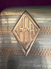 Us Sterling Silver And 14 K Gold Cigarette Case 123 Gr  3 95 Ozt