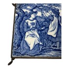 Wedgwood Blue White Transferware Tile Girls Scene 6x6 Etruria England Trivet