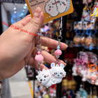 Anime Chiikawa Momonga Magnet Paired Key Ring Silicone Keychain Pendant Key Gift