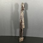 Vintage Hand Carved Wooden African Warrior W Spear Statue Figure 14    Tribal Art