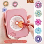 Travel Spirograph Design Toy Portable Arts Crafts Activity Interlocking Toys Set