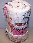 The Big One Supersoft Plush Throw 5  X 6  Peanuts Snoopy Valentines Day -shelf