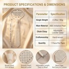 Upstore Pearls Neck Tie For Women  Artificial Pearl Necktie Collar Tie -