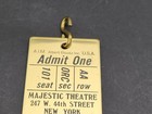 Vintage Phantom Of The Opera Brass Metal Ticket Keychain Majestic Theatre Ny