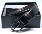 Vintage Montblanc Men s Signature Black   Brown Leather Belt Free World Shipping
