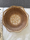 Southeast Vintage Handcrafted Woven Basket Bowl Pine Needle Tenerife Lace Coush 