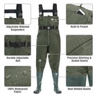 Fishingsir Chest Waders 2-ply Nylon Pvc Waterproof Bootfoot Green