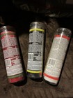 Pillar Candles In Glass Red White And Black Scented Black Chili Pepper Lot Of 3