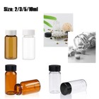 10pc Tiny Empty Clear brown Glass Vials Bottles 2 3 5 10ml Travel Sub Containers