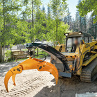 360  rotating Log Grapple Attachment For Bobcat Cat Case Skid Steer Loader