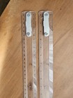 Vintage Vemco 9p-6  9p-15  Drafting Machine Lucite Clear Plastic Scale Rulers