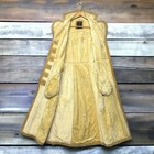 Vintage 70s Genuine Suede Leather Penny Lane Duster Trench Coat Jacket Size 11