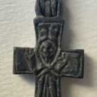 9th-11th C  Byzantine Reliquary Cross Pendant 21x48mm 15 87g Catholic