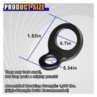 Multi-purpose Tie-down Anchors Hooks- Stainless Steel Tie Down 10pcs  Black