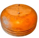 Vintage Wooden Millinery Hat Mold Curved Brim Double Flange Block  h5 