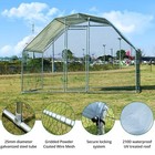 9 5x6 5x6ft Large Metal Chicken Coop  Walk-in Poultry Cage Chicken Hen Run House