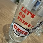 Rare Vintage Cleveland Indians  Genesee Beer Glass Tribe Mlb Bar Sign Stadium