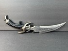 Fantasy Dragon Dagger Knife Curved Blade Metal Sword Display Sharp