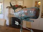  Large Handcrafted 3d 3-dimensional Whale Weathervane Copper Patina Finish