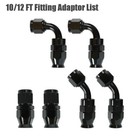 6an 8an 10an Nylon E85 Ptfe Fuel Line Hose 20-30ft W 10 Or 20 Fittings Kit Black