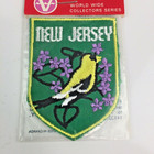 Vintage New Jersey State Embroidered Souvenir Patch W  State Bird New Sealed