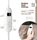 Medical King Electric Heated Blanket  Washable Fast Heating 10 Settings Auto Off