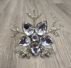 8 Saro Lifestyle Snowflake Rhinestone Bead Winter Christmas Napkin Ring Holder