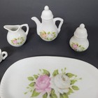 Child s 8 Pc miniature Toy Porcelain Tea Set Roses