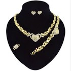 Hugs  kisses Xo Set Necklace Bracelet Earrings Ring 18k Layered Real Gold Filled