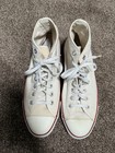 Vintage Converse Chuck Taylor High Top White Sneakers Size 12 Made In Usa