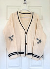Taylor Swift Folklore Cardigan - Hand Knitted Cardigan Embroidered Star Patches