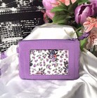 Vera Bradley Zip Id Case And Lanyard Mokana Orchid Purple Microfiber Nwt Rv 49
