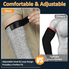 Okxiri Cut Resistant Sleeves  Protective Arm Gardening Large  Grey