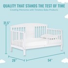 Dream On Me Dallas White Toddler Day Bed - Crib Conversion  Safety Rails