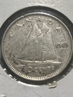1949 Canada King George Vi Ten Cents 80  Silver Coin