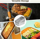 6 Pcs Stainless Steel Loaf Pan  Bread Baking Pans With Lids  Rectangle Cake M   
